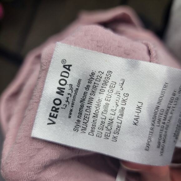 Vero Moda Pink Skirt Sz Large - Picture 8 of 9